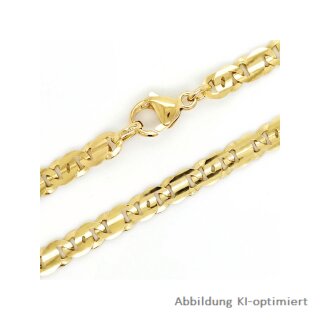 Doppelpanzerkette 5mm echt Gold 333 Glanz Länge 60cm