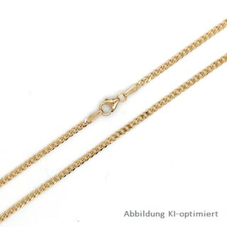 Flachpanzerkette 2,3mm echt Gold 585 Glanz Länge 80cm