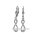 Ohrpendel Unendlichkeit Infinity mit Zirkonia echt Silber 925 Glanz 32x6mm