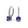 Ohrpendel mit Zirkonia blau/weiß echt Silber 925 Glanz 19x6mm