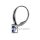 Ohrpendel mit Zirkonia blau/weiß echt Silber 925 Glanz 19x6mm