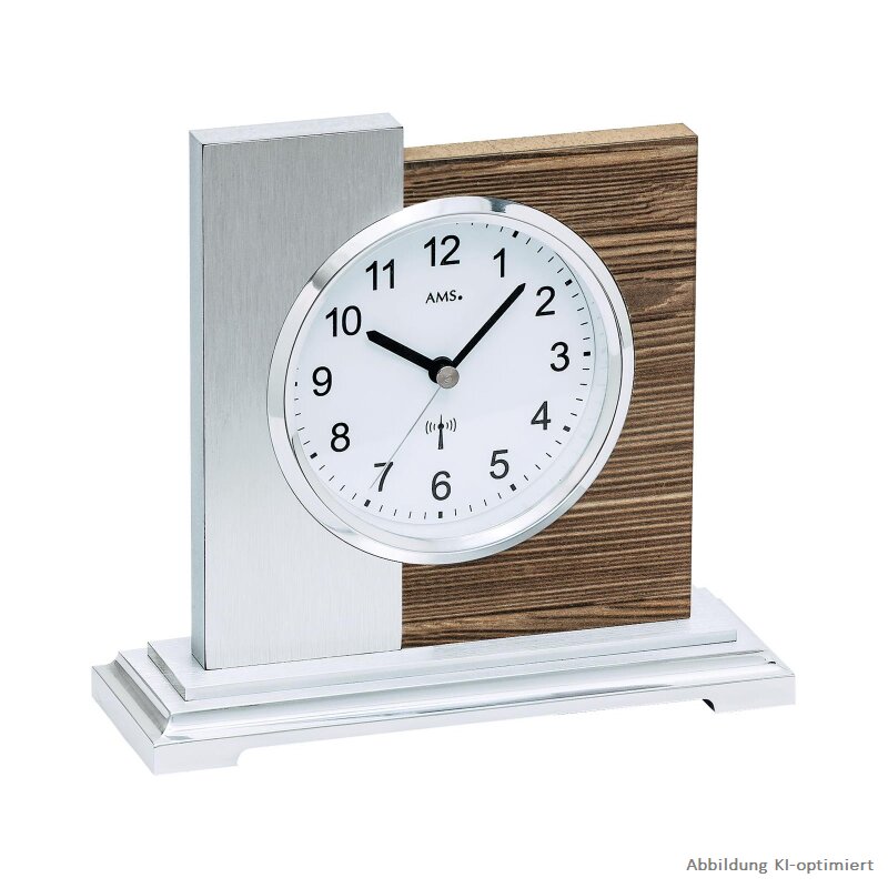 AMS 1232 Wortuhr Im Design-Look | 20 X 20 Cm, LED-Anzeige | Moderne Tischuhr Mit Netzteil