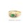 Damenring mit Smaragd und Diamanten echt Gold 585, Ringweite 60