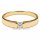 Damenring Verlobungsring mit Fancy Diamant echt Gold 333 Glanz Ringweite 60