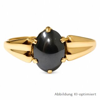 Damenring mit Blutstein Hämatit echt Gold 333 Glanz Ringweite 56