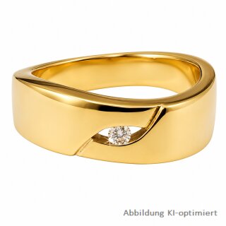 Damenring Brillantring echt Gold 585 Glanz Ringweite 56