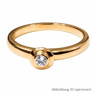 Damenring Brillantring 0,06ct. echt Gold 585 Glanz Ringweite 57