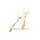Ohrpendel natürlicher Optik mit Zirkonia echt Gold 333 matt/Glanz 40x5mm