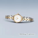 Bering Damenuhr Gliederarmband bicolor, Ziffernblatt weiß Saphirglas 11022-714