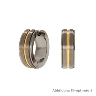 Scharniercreolen Titan bicolor 4,5mm x 15mm
