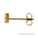 Ohrstecker Dreieck Titan vergoldet mit Zirkonia 4,8mm