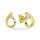 Ohrstecker Tropfen mit Zirkonia echt Gold 333 Glanz 10x6mm
