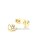 Ohrstecker Blume filigran mit Zirkonia echt Gold 333 Glanz 6x6mm