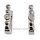 Creolen Klappcreolen mit Zirkonia echt Silber 925 Glanz 17x4mm