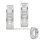 Kleine Creolen Klappcreolen mit Zirkonia Baguette echt Silber 925 Glanz 13xx3,8mm