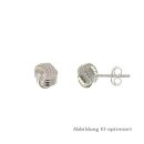Ohrstecker Knoten echt Silber 925 Glanz 8mm