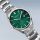 Bering Herrenuhr Ultra Slim Edelstahl silber poliert/gebürstet Saphirglas, Ziffernblatt grün, Datumsanzeige, 3 ATM, 17240-708