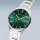 Bering Herrenuhr Ultra Slim Edelstahl silber poliert/gebürstet Saphirglas, Ziffernblatt grün, Datumsanzeige, 3 ATM, 17240-708
