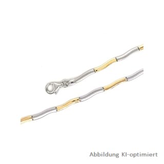 Armband 3mm bicolor echt Silber 925 matt/Glanz 19cm