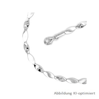 Collier 6mm echt Silber 925 matt/Glanz 43cm