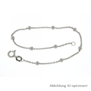 Rundanker Armband mit Kugeln echt Silber 925 Glanz Länge 18