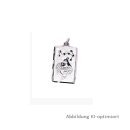 Tierkreiszeichen Sternbild Sternzeichen rechteckig echt Silber 24x12mm