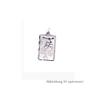 Tierkreiszeichen Sternbild Sternzeichen rechteckig echt Silber 24x12mm