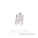 Tierkreiszeichen Sternbild Sternzeichen rechteckig echt Silber 24x12mm