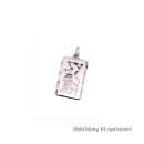 Tierkreiszeichen Sternbild Sternzeichen rechteckig echt Silber 24x12mm