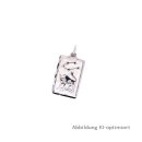 Tierkreiszeichen Sternbild Sternzeichen rechteckig echt Silber 24x12mm