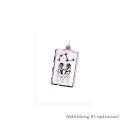 Tierkreiszeichen Sternbild Sternzeichen rechteckig echt Silber 24x12mm