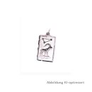 Tierkreiszeichen Sternbild Sternzeichen rechteckig echt Silber 24x12mm