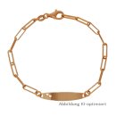 Identband Anker echt Silber 925 rosé verg. Herz 19cm