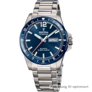 Festina Herrenuhr Carbon Titan 10 ATM Datum Ziff. Dunkelblau F20698/2