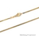Flachpanzerkette 2mm echt Gold 333 Glanz 50cm