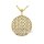 Anhänger Blume des Lebens echt Gold 333 mit Zirkonia 30,5x23,5
