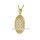 Anhänger Blume des Lebens echt Gold 333 mit Zirkonia 30,5x23,5