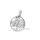 Anhänger Lebensbaum rund mit Zirkonia echt Silber 925 Glanz 28x19mm