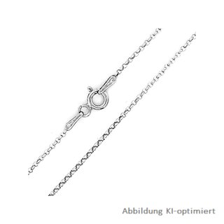 Rundankerkette 1mm facettiert echt Silber 925 Glanz Länge 45cm