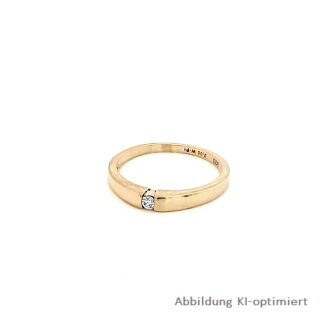 Damenring Solitärring mit Diamant echt Gold 333 Ringweite 56