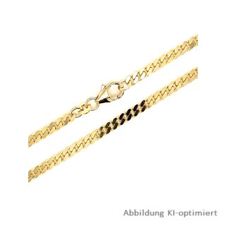 Flachpanzerkette 3,3mm echt Gold 333 Glanz 60cm