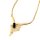 Halskette Collier mit Onix echt Gold 333 Glanz 45cm
