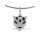 Anhänger Leopardenkopf mit farbigen Zirkonia echt Silber 925 Glanz 21x13mm
