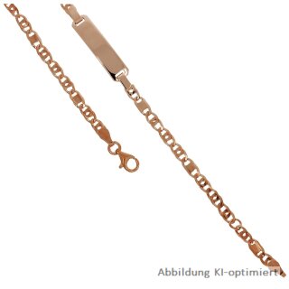 Armband Identband Schildband echt Silber 925  rosévergoldet 17+2cm