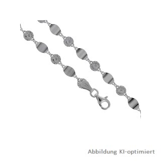 Fantasiekette 5mm echt Silber 925 diamantiert