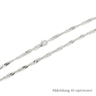 Fußkette Singapur echt Silber 925 Glanz 24+2cm
