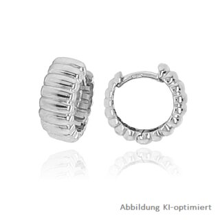 Creolen echt Silber 925 Glanz 12x5mm