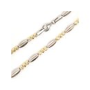 Armband bicolor gelb/weiß 4,7mm Herzen Zirkonia...