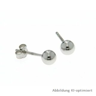 Kugelohrstecker echt Silber 925 Glanz 5mm