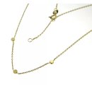 Silbercollier mit kleinen Plättchen vergoldet echt Silber 925 Glanz Länge 42+3cm